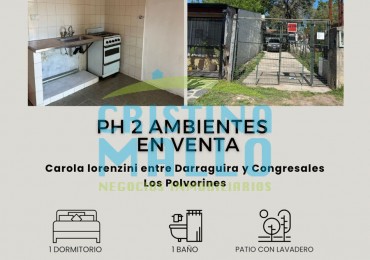Venta de PH 2 ambientes con amplio patio- Los Polvorines